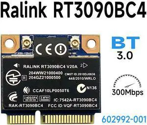 Ralink RT3090BC4 WiFi N Bluetooth 3.0 PCI-e Card 300M 602992-001 802.11n WIFI CARD WLAN RT3090