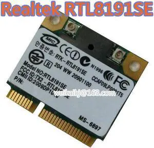 Realtek Rtl8191se Hlaf Mini Pci-e Half Hight Wireless Wlan Card 802.11b/g/n 2.4 Ghz 150mbps