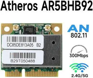 Atheros AR9280 AR5BHB92 Dual-Band 2.4GHz and 5GHz 802.11a/b/g/n 300Mbp Wireless wifi mini pci-e Card  wifi Modules