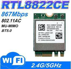 Wirecard rtl8822ce dual band 802.11ac 867Mbps m.2 wifi card mudule + bluetooth 5.0 network card