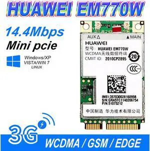 Unlocked EM770W MINI PCIE 3G WWAN mobile broadband HSPA Module HUAWEI EM770w 3g CARD