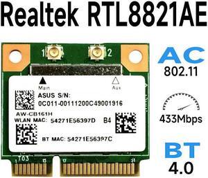WIFI CARD Realtek RTL8821 AW-CB161H Wifi Wlan Card Bluetooth 4.0 Combo Wireless Half Mini PCI-E Adapter 433Mbps 802.11ac