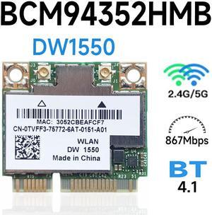 BCM94352HMB DW1550  BCM94352 802.11 / ac 867Mbps wifi semi-mini PCI-E wireless card with Bluetooth