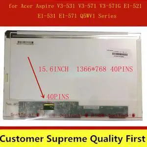 15.6 inch lcd matrix for Acer Aspire V3-531 V3-571 V3-571G E1-521 E1-531 E1-571 Q5WV1 Series laptop lcd screen display 1366*768