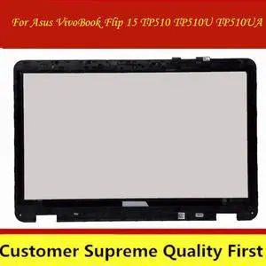 ORIIGNAL For Asus VivoBook Flip 15 TP510 TP510U TP510UA   touch with frame BEZEL  15.6" touch screen