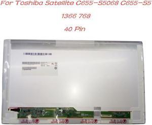 For Toshiba Satellite C655-S5068 C655-S5 Laptop LCD Screen LED Display Replacement 15.6" HD 1366X768 40pins