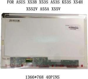 15.6 inch LCD matrix For ASUS N53S N53T N53J N53D K53S K53T K53B A53S X53B X53S X53U P53S laptop lcd screen panel 1366*768