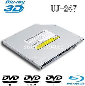 Super Slim 6X BD-R BD-RE 100GB Blu-ray Burner, for Panasonic UJ267 UJ-267, 8X DVD+-R Writer CD-RW Laptop Internal 9.5mm SATA