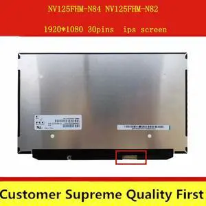NV125FHM-N84 12.5" Laptop Screen NV125FHM-N82 For Lenovo ThinkPad X260 LED Slim IPS Panel LCD Display FHD 1920x1080 30pin eDP