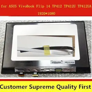 For ASUS VivoBook Flip 14 TP412UA TP412 TP412U TP412F Full HD Display Touch Digitizer With Front Glass