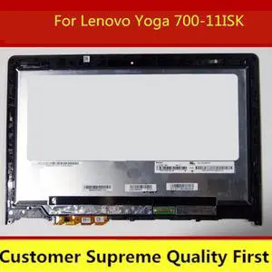 For Lenovo Yoga 700-11ISK LCD Display Touch Screen Panel Assembly N116HSE-EBC 11.6" LED FHD IPS with Frame Bezel