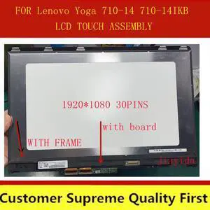 14"  For Lenovo Yoga 710-14 Yoga 710 14 Yoga 710-14IKB 80V4002NCD LCD LED Touch Screen Assembly with frame FHD 1920*1080P