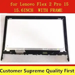 15.6'' for Lenovo Flex 2 Pro 15 LCD Display Touch Screen Digitizer Assembly with Frame Bezel FHD IPS Panel