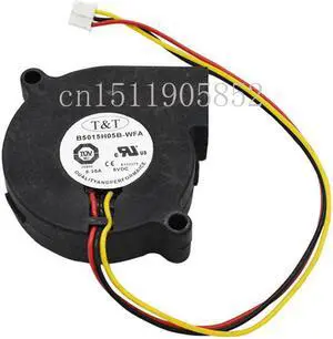 FOR 5CM 5015 5V 0.35A B5015H05B-WFA 3 wire dual ball bearing turbo fan blower FOR 5CM 5015 5V 0.35A B5015H05B-WFA 3 wire dual ball bearing turbo fan blower