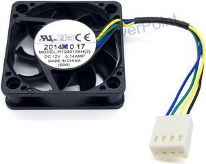 for R124010SH 12V 0.14A 4CM 4010 4-wire cooling fan