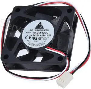 AFB0612LC DC 12V 0.12A 60x60x13mm Three Wires Server Square Cooling Fan Well Tested