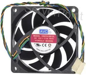 Well Tested PWM temperature-controlled CPU Fan DS07015R12L 12V 0.3A  4-Wire