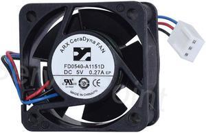 authentic for FD0540-A1151D DC 5V 0.27A 40x40x20mm 3-wire Server Square Fan