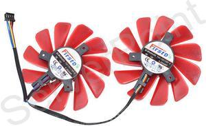 Well Tested  Cooler A Pair Fans 0.45A 4 Lines FDC10U12S9-C For XFX RX 570 RX 580 RX Vega Graphics Video Card Cooling