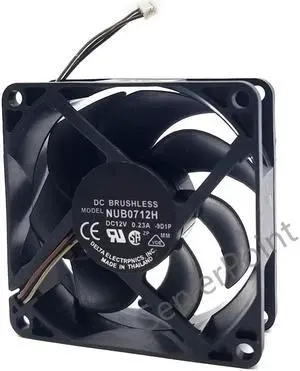 for Delta Electronic NUB0712H R00  DC 12V 0.23A 70x70x25mm 3-wire Server Cooler Fan for Delta Electronic NUB0712H R00  DC 12V 0.23A 70x70x25mm 3-wire Server Cooler Fan