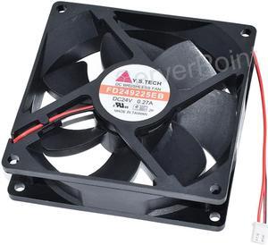 For Y.S.TECH FD249225EB DC24V 0.27A 9025 90*90*25MM Two Wires Square Cooling Fan