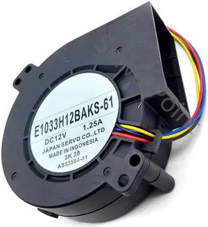 for  Servo E1033H12BAKS-61 DC 12V 1.25A 4-wire Server Cooling Fan 97x97x33mm