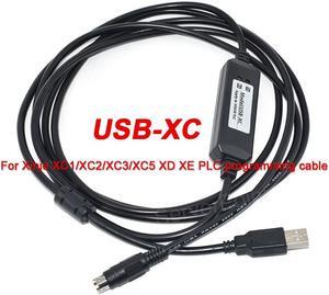 For Xinje XC1/XC2/XC3/XC5 XD XE PLC programming cabledata communication download line USB-XC USB to RS232 Adapter well packaged