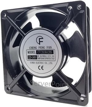 for CF12038A2HS AC 220V-240V 0.14A/0.1A 50/60HZ 12038 12cm 2 Wires Oil Bearing Cooling Fan 120*120*38mm