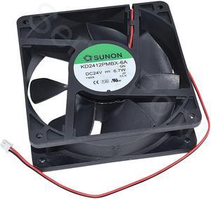 KD2412PMBX-6A.GN DC 24V 6.7W 0.28A 3150RPM 12cm 12038 120*120*38mm 2 Wires Cooling Fan