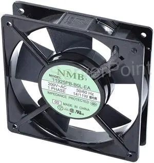 Genuine 11925PB-B0L-EA AC200V 50/60Hz 14/11W Server Square Aluminum Frame Cooling Fan