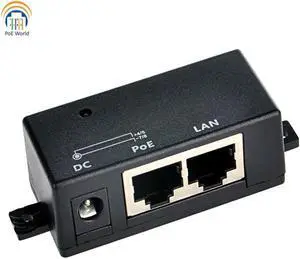 24V 48V Wall mount poe injector splitter 100mbps passive Power over Ethernet RJ45 connector PoE splitter for IP Camera