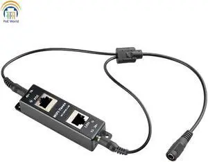 12V-56V Passive PoE Injector/Splitter 1000mbps data speed PoE Plus Injector for 802.3at orPoE+ ModeA B with Dual DC inputs