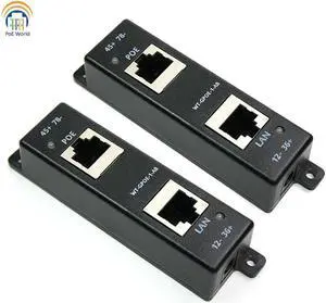 Gigabit PoE injector or POE splitter external power supply from 12v to 56v up to 60watt Injector/Splitter for POE+802.3at