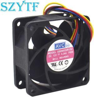 PWM cooling fan DS06025R12U 12V 0.26A 4 wire 60mm 6025 for AVC