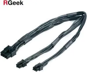 RGEEK Dual Mini 6 Pin to 8 Pin PCI Express Video Card Power Adapter Cable for Mac Pro Tower/Power Mac G5 15-inch(37cm)