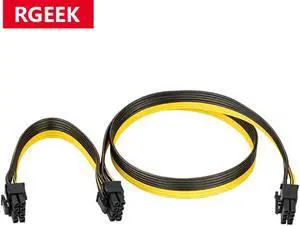Rgeek PCI express 8pin to Dual 6+2Pin Power supply Cable PCIe 8 Pin 1 to 2 Spliter For EVGA Modular Power Supply Cable Rgeek PCI express 8pin to Dual 6+2Pin Power supply Cable PCIe 8 Pin 1 to 2 Spliter For EVGA Modular Power Supply Cable