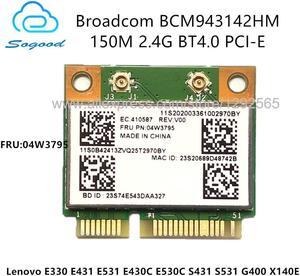 Wireless Adapter for Broadcom BCM943142HM BCM4312 WiFi Bluetooth 4.0 Wireless Card for Lenovo E330 E431 E531 E430C FRU 04W3795