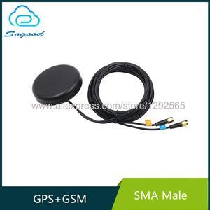 Stud Type GPS GSM tracker system antenna in onepieces GPS GSM combo thread antenna RG174 3m cable SMA male Straight connector