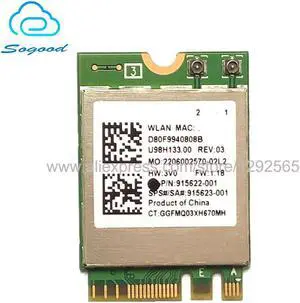 Wireless Adapter Realtek RTL8822BE 867Mbps 802.11AC b/g/n NGFF/M.2 2.4G/5G Bluetooth 4.0 wireless network card SPS 915623-001 Wireless Adapter Realtek RTL8822BE 867Mbps 802.11AC b/g/n NGFF/M.2 2.4G/5G Bluetooth 4.0 wireless network card SPS 915623-001