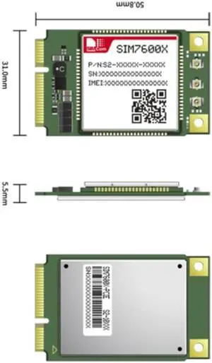 SIMCOM SIM7600SA MINI PCIE LTE CAT-1 module LTE-FDD B1/B2/B3/B4/B5/B7/B8/B28/B66 GSM 850/900/1800/1900MHz