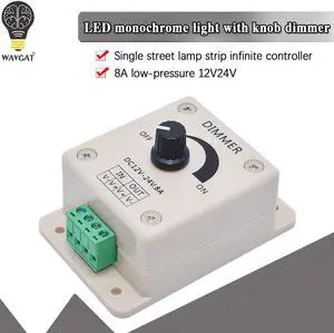 WAVGAT Voltage Regulator DC-DC Voltage Stabilizer 8A Power Supply Adjustable Speed Controller DC 12V LED Dimmer 12 V