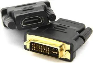 DVI Male To HDMI-compatible Female Video Adapter Converter DVI-I 24+5 LCD Monitor Gold