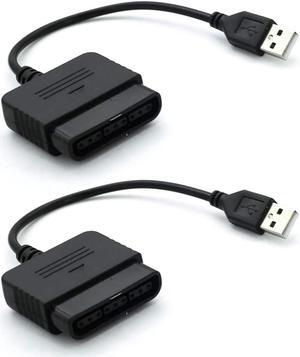 USB Port Game Controller Converter P2 to P3 Adapter Cable Without Driver Gamepad for PS2 PS3/PC System 2-Pack