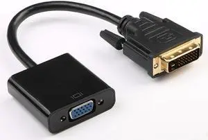 DVI-D 24+1 Pin Male to VGA 15Pin Female Active Cable Adapter Converter