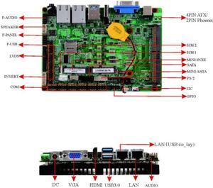 Fanless Processor Skylake-U i3-6100U CPU 3.5" IPC SBC Embedded Motherboard Mainboard with 6*COM 2*Giga NTWRK 10*USB