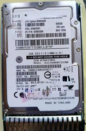 For Lenovo 600G hard disk SAS 2.5 inch 15K 12Gb 00WG680 00WG681 M5 X6