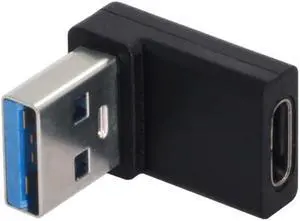 usb 3 type a to type c adapter USB-C Type C Female 90 Degree Up Angled to USB 3.0 A Male Data Adapter for Laptop Desktop