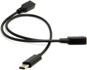 Micro USB Female to USB-C Type-C USB 3.1 & Micro USB Male Splitter Charge Extension Cable