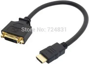 10cm DVI Female to HDMI Male Adapter Converter Cable for PC Laptop HDTV