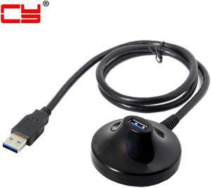 Type-A USB 3.0 Male to Female Extension Dock Station Docking Extending Adapter Cable Cord Converter Connector 0.8m Black